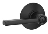 Schlage F Series F40 LAT 622 Privacy Lever, Matte Black, Brass/Zinc, Residential, Reversible Hand, AAA Grade